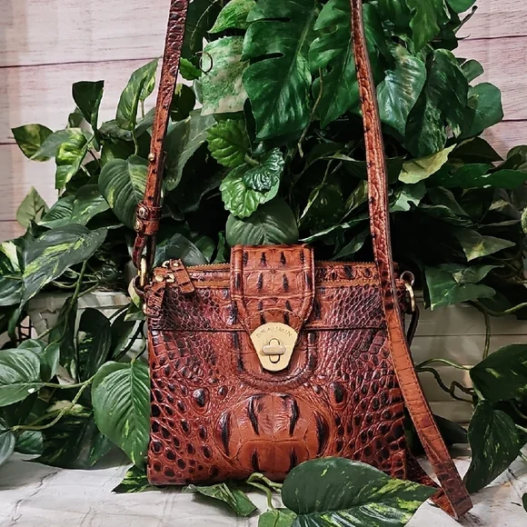Brahmin | Bags | Brahmin Mojito Melbourne Brown Crocodile  display picture 1